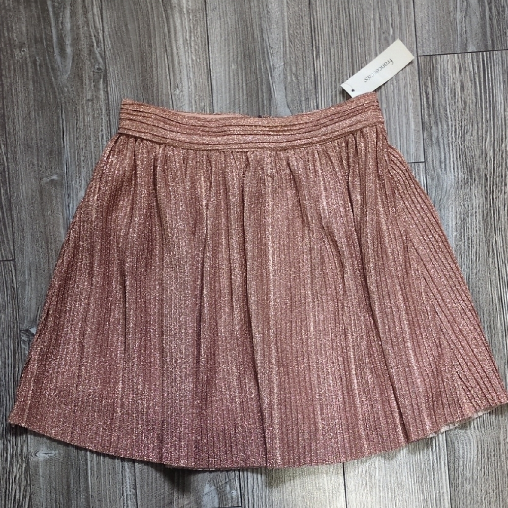 NWT Mi Ami Metallic Rose A-Line Skirt XS